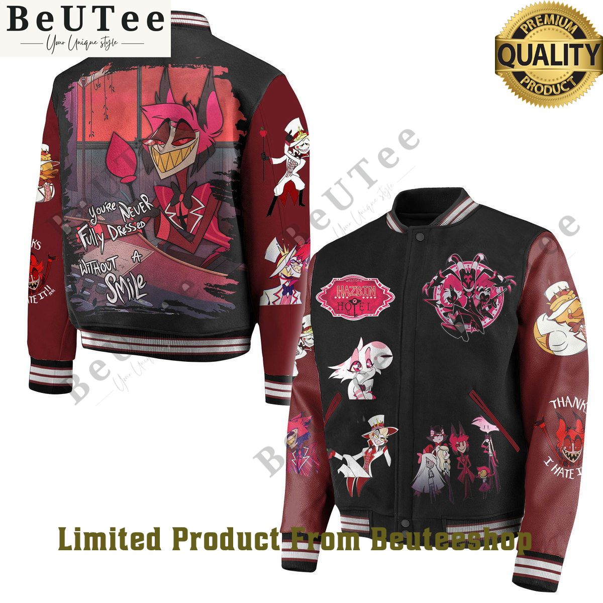 alastor hazbin hotel you never fully dressed baseball jacket varsity 1