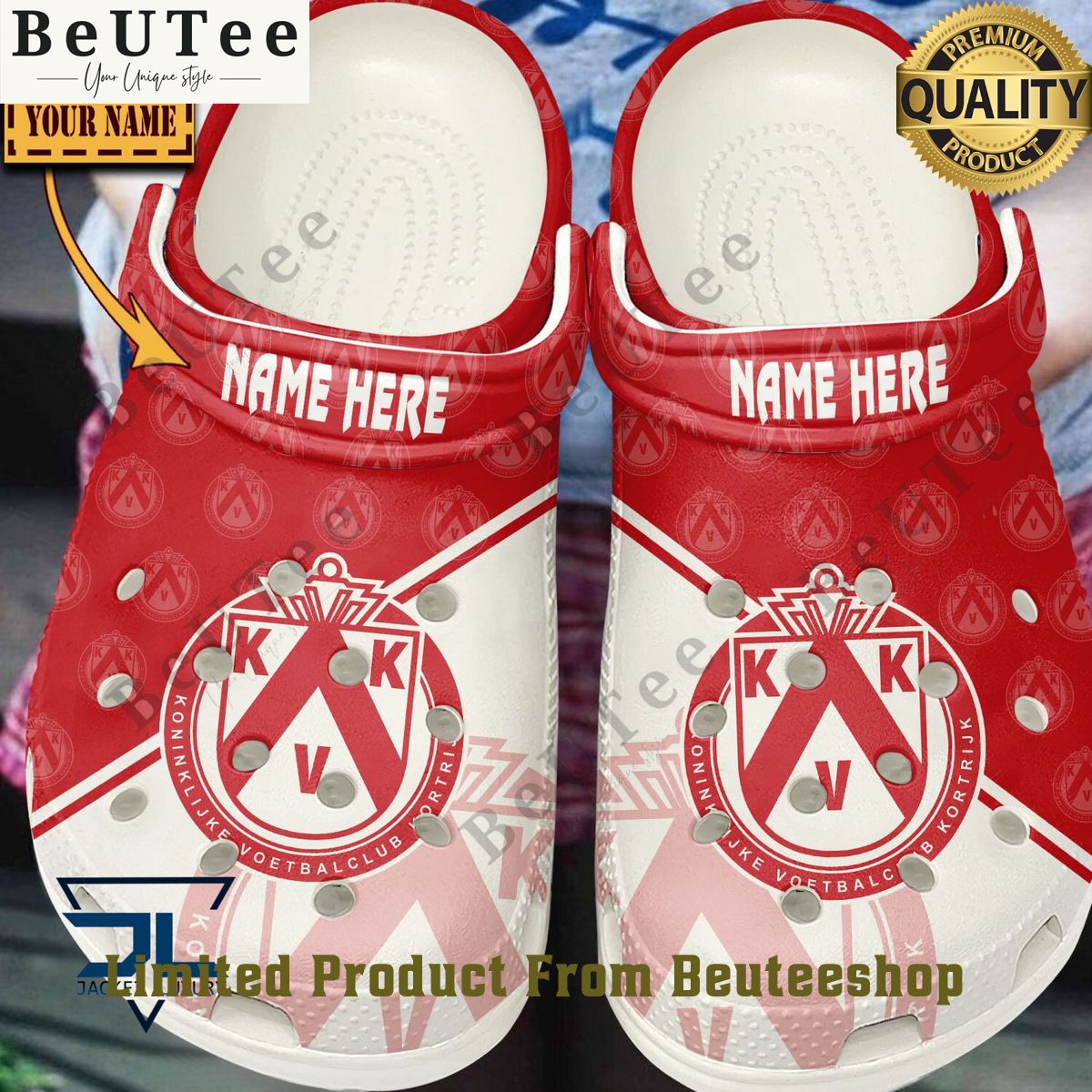 Customized Pro League K.V. Kortrijk Belgium Football Crocs My friends!