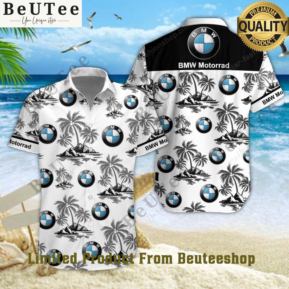 BMW Motorrad Luxury Brand Auto Hawaiian Shirt and Short Rocking picture