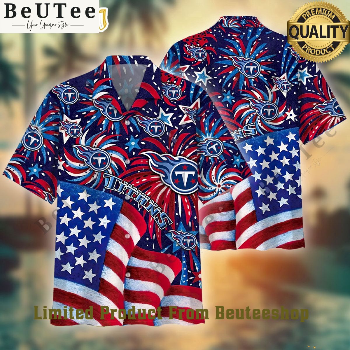 independence day tennessee titans hawaiian shirt tropical football aloha shirt 1