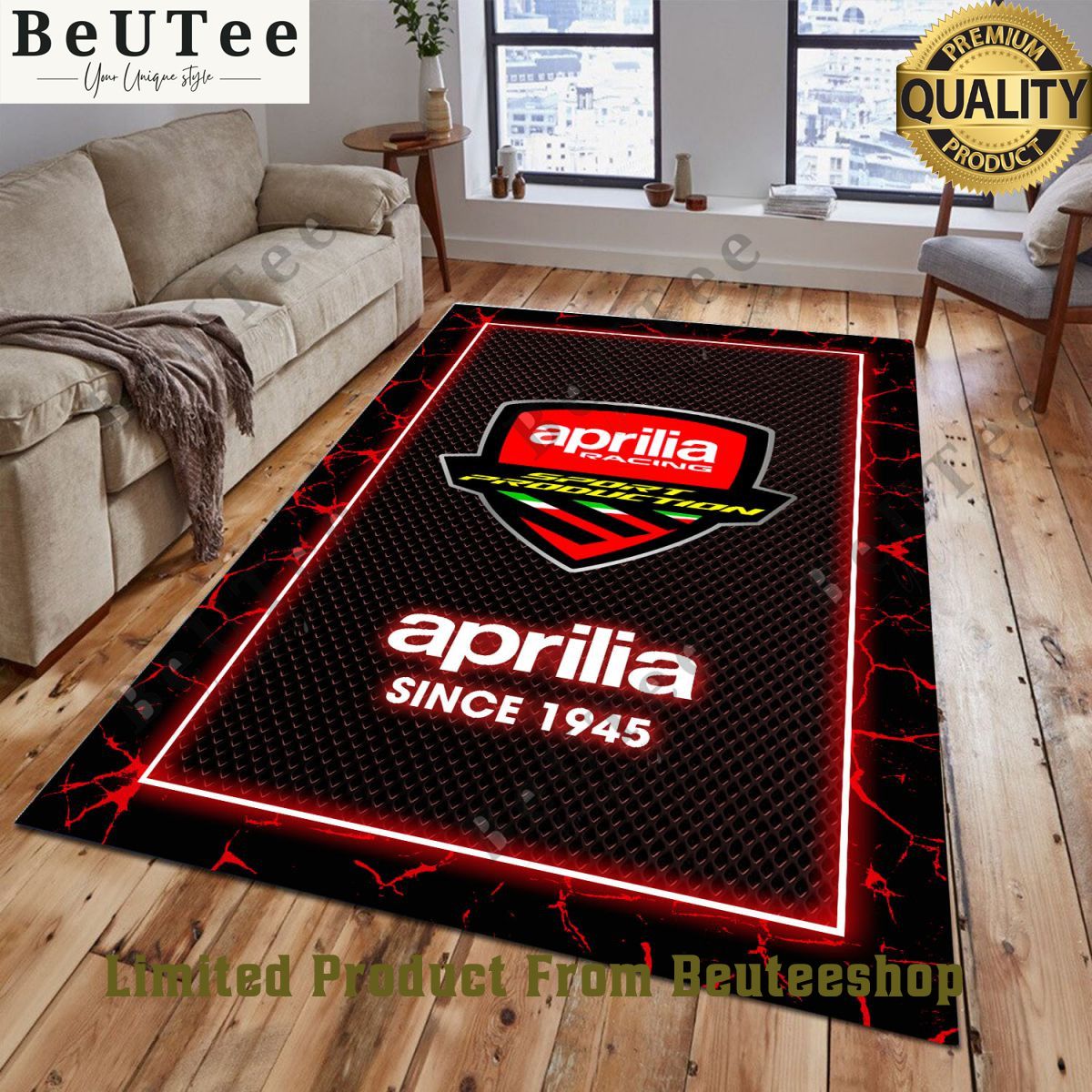 aprilia italian motorcycle brand limited custom carpet rug 1