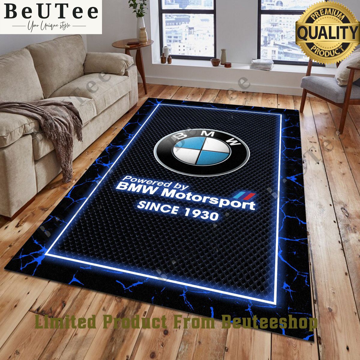 bmw motorsport custom color living room limited carpet rug 1