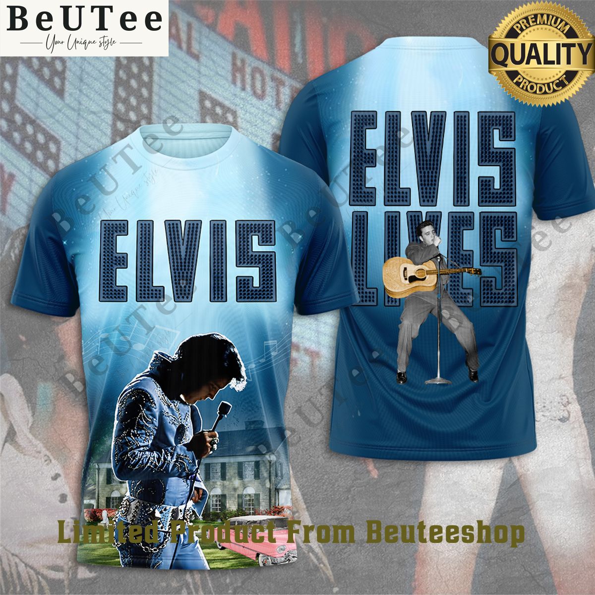 Elvis Presley Legend Of Rock n Roll Limited 3D Tshirt You look cheerful dear