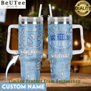 Personalized Carolina Go Heels Tar Heels Blue Tumbler Cup Best picture ever