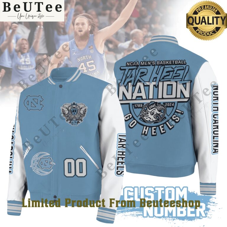 tar heel nation 1789 2024 ncaa blue custom number baseball jacket 1 EDN0C.jpg