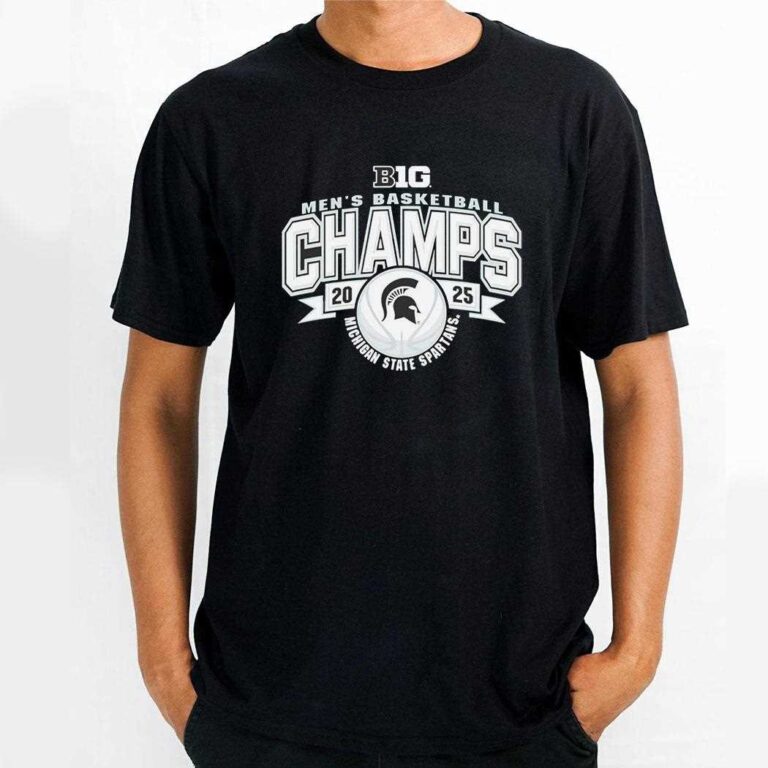 1 Michigan State Spartans 2024 2025 Big 10 Basketball Champions Shirt copy