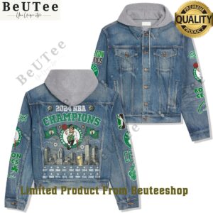 Boston Celtics Logo Building Flag NBA Denim Jacket Super sober