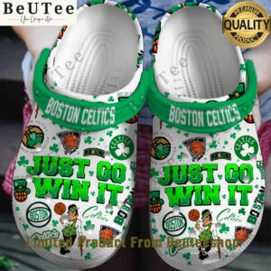 Boston Celtics Symbols Shamrock Foundation White Clogs Amazing Pic