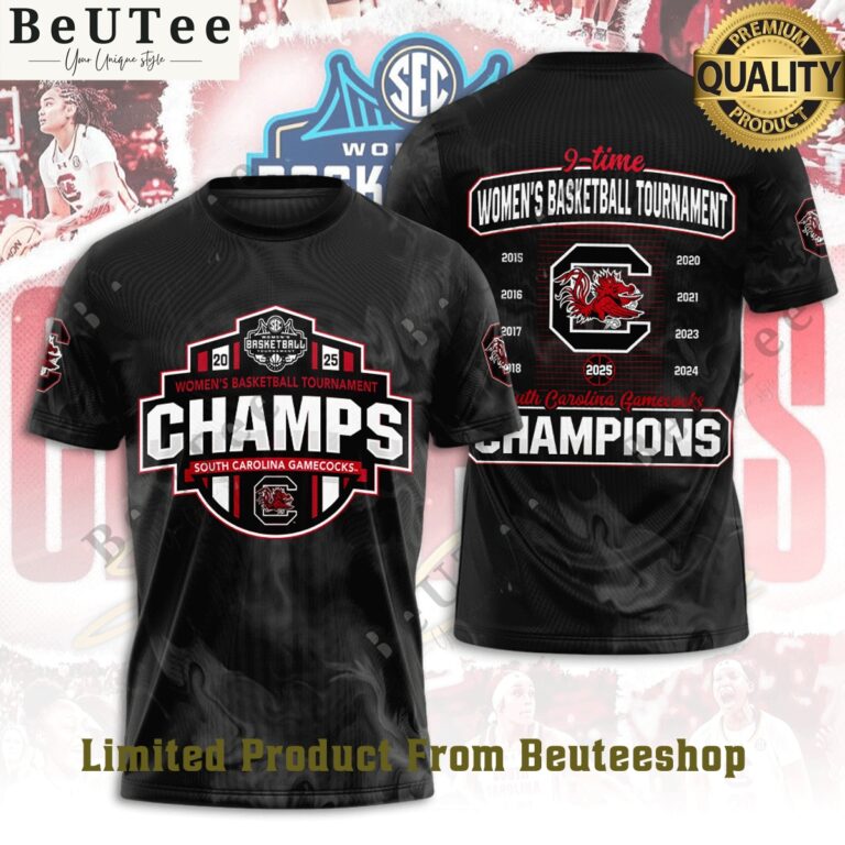 south carolina gamecocks champions 9 time womens basketball tournament 3d t shirt 1 XN1r5.jpg