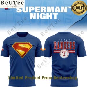 Texas Rangers Superman Night 2025 like a hero hoodie Natural and awesome