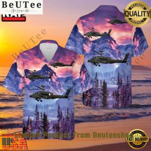 Boeing Ah 64D Apache Longbow Veteran Tropical Hawaiian Shirt Nice Pic