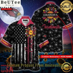 custom name nfl arizona cardinals sunflower pattern hawaiian shirt 1 KlOUL.jpg