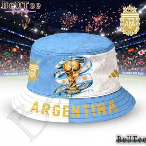 argentina premium world cup 2026 golden trophy bucket hat.webp