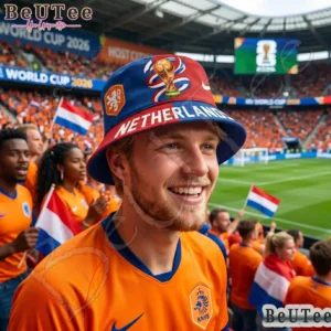 netherlands premium world cup 2026 golden trophy bucket hat 2.webp