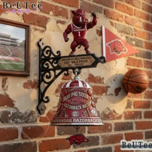 arkansas razorbacks hog wild pride premium 3d wall bell 2.webp