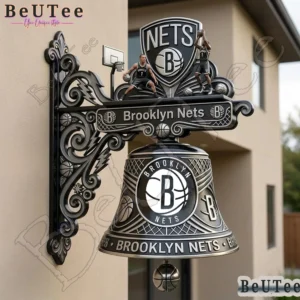 brooklyn nets nba premium 3d wall bell.webp